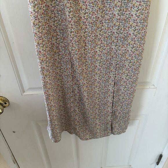 Dainty Floral Womens Midi Dress Size S Regency Romantic Bohemian Hippie Coastal - Picture 4 of 11